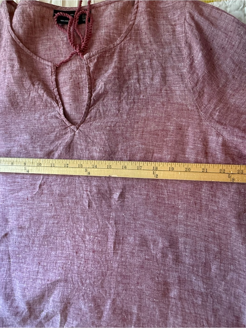 Tahari Tassel Tie Linen Tunic - Picture 8 of 9